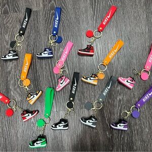 Nike Kids Sneaker Keychain Collection - Black, Blue, Pink, Orange, Green, Purple